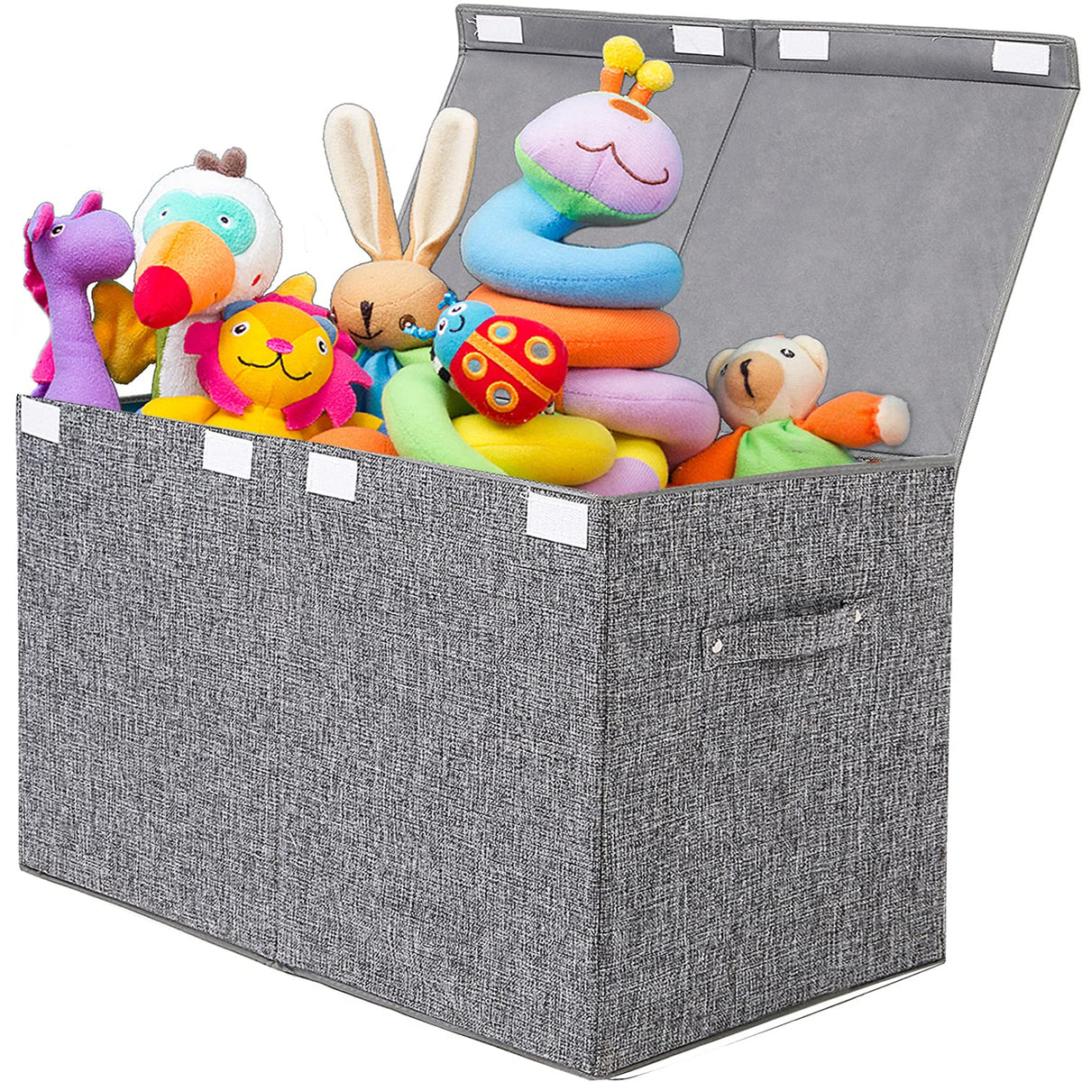 Large Toy Box Storage with Lid, Collapsible Sturdy Toy Chest - Image 1