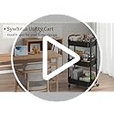 Sywhitta 3-Tier Plastic Rolling Utility Cart with Wheels - Image 8