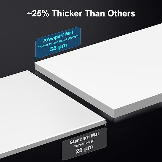 AAwipes Sticky Mat Tacky Pads Adhesive 24" x 36" 5 Packs, 30 Sheets/Packs, 150 Sheets Total White Cleanroom Floor Mats Remove Dirt for Laboratory Construction Hospital Shoes