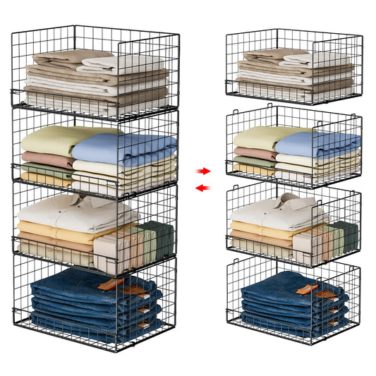Yociyoga 4-Tier Stackable Closet Organizers and Storage Shelves - Image 1