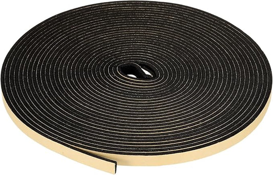 PATIKIL Foam Insulation Tape, 1/2" W x 1/8" t x 32.8FT Self Adhesive Weather Stripping Door Seal Strip for Door Window Air Conditioning, Black