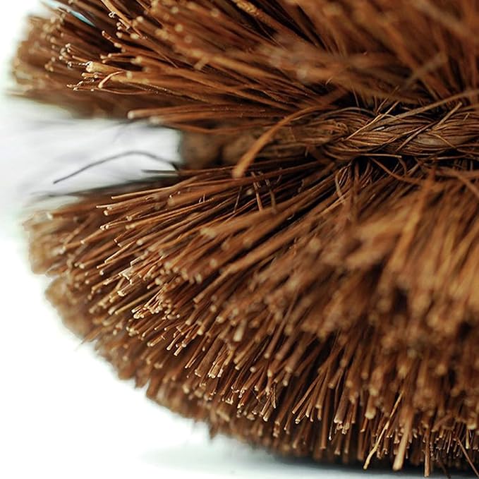 Kamenoko Tawashi Kiwame #1 - Set of 2 - Hemp Palm Brushes for Cleaning Kitchen and Bathroom - Small - Ideal for Washing Vegetables, Glasswares, and Pottery - Made in Japan