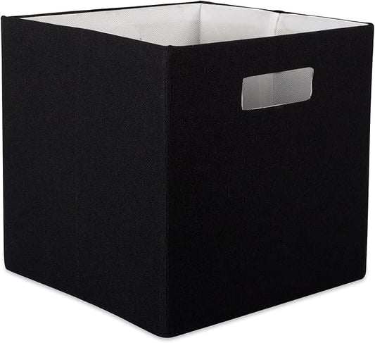 DII Poly-Cube Storage Collection Hard Sided, Collapsible Solid, Large, Black