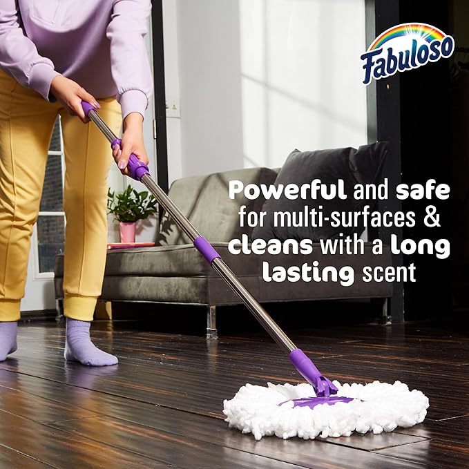 Fabuloso Multi-Purpose Cleaner and Floor Cleaner, 2X Concentrated Formula, Long-Lasting Freshness, Spring Fresh Scent, 56 oz