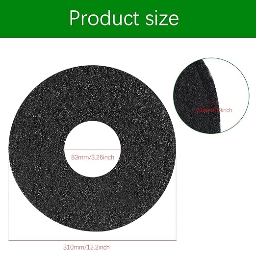 12" Scrubbing Disc for Oreck ORB550MC Orbiter Floor Machine,Commercial Black Floor Scrubber Pads 437.071 for Deep Clean Concrete,Dirt,Stains and Paint Splatte,Stripping Wax or Finish(2 Pack)