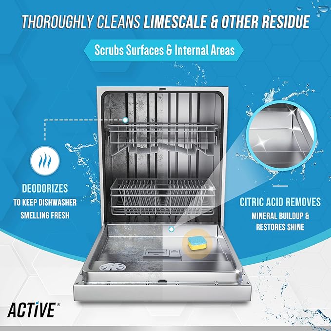 ACTIVE Pet Stain & Odor Eliminator and Dishwasher Cleaner - Includes 32oz Pet Stain & Urine Remover and 24ct Dishwasher Cleaning Tablets