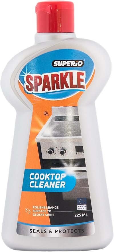 Ceramic Cooktop Cleaner, Glass Top Stove Cleaner, Cooktop Cleaners, Glass Cooktop Cleaner, and Polish, Made in Europe, Cream cleaner 7.60 FL, by Superio