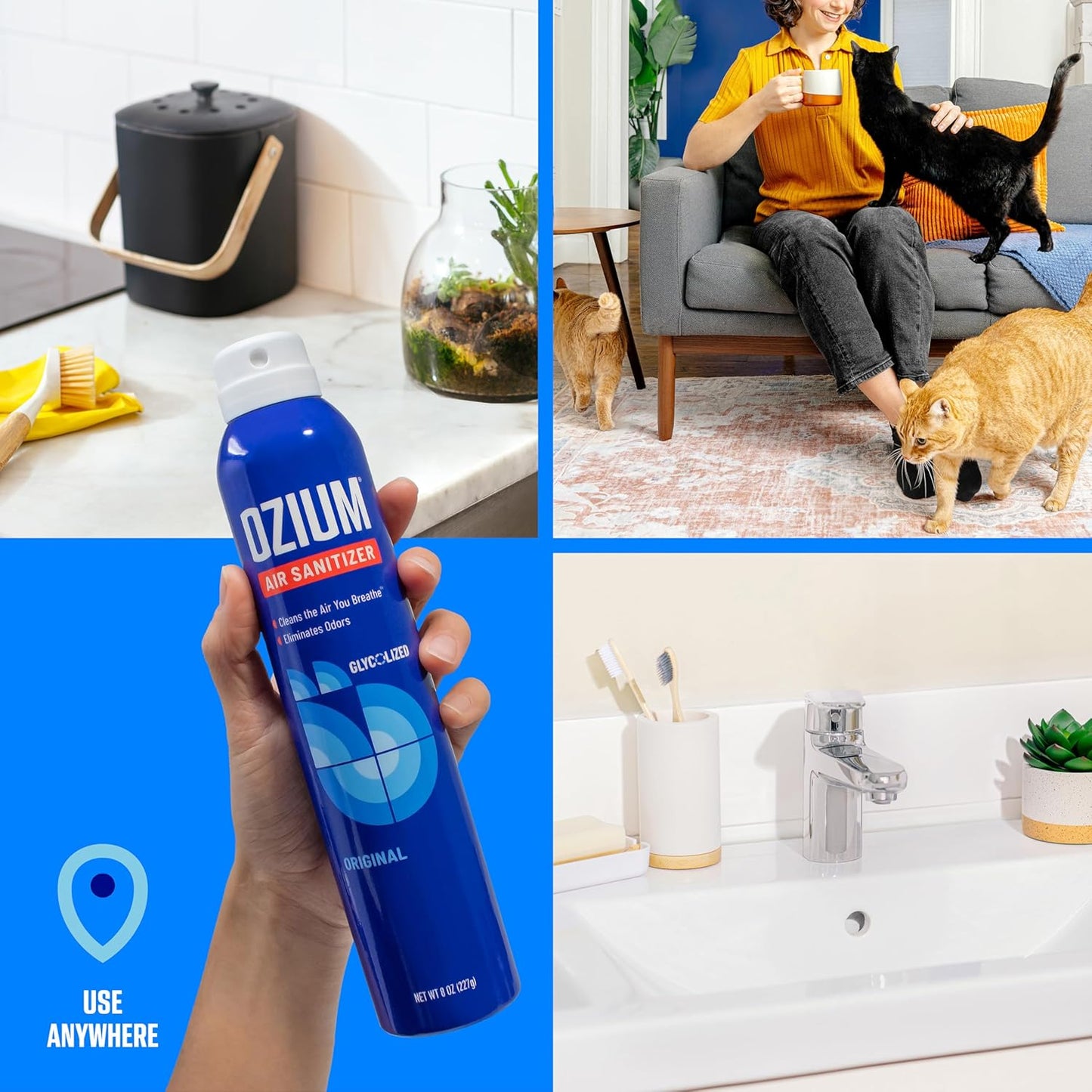 Ozium Air Sanitizer & Odor Eliminator – Original Scent (8 oz, 2-Pack) | Fixory911