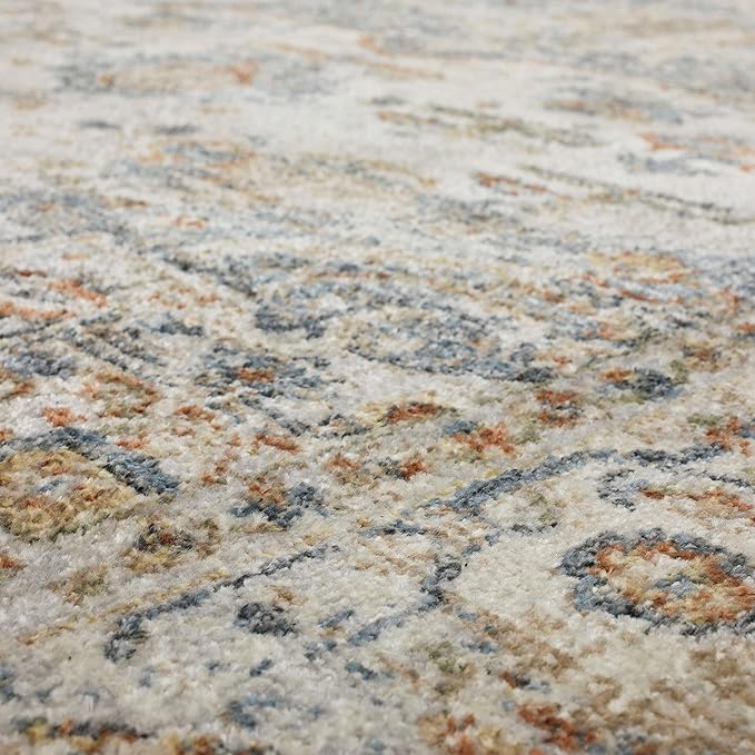 Mohawk Home Daphne Floral Ornamental Cream 2' x 8' Area Rug Perfect for Living Room, Dining Room, Office