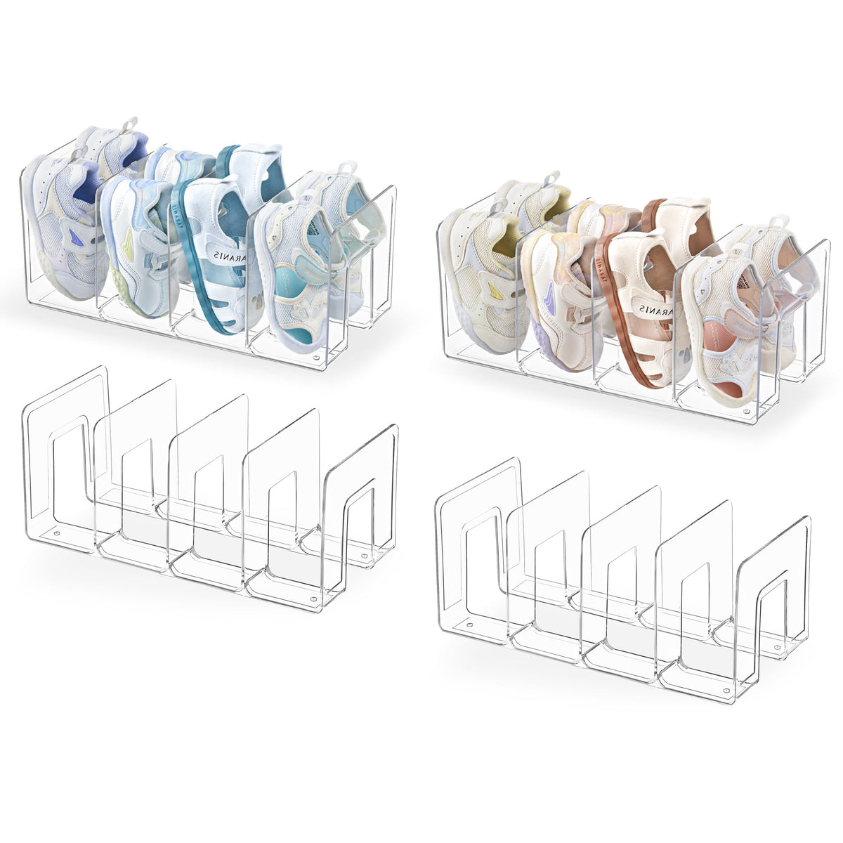 HBlife Clear Acrylic Kids Shoe Rack for Closet Organ | All Products - Image 1