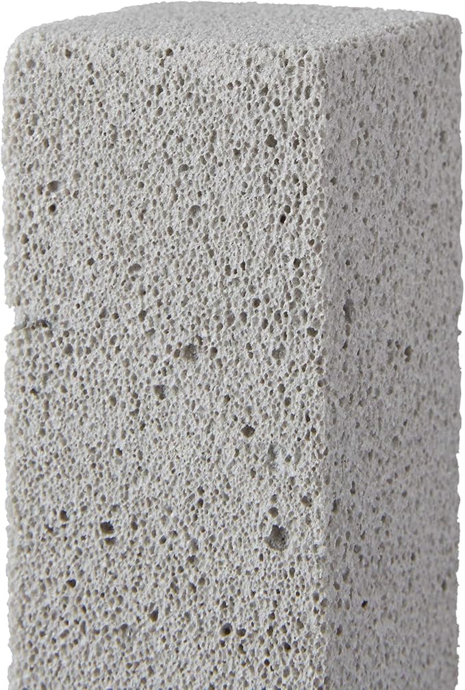 PUMIE Toilet Bowl Ring Remover, Pumice Stone for Hard Water and Tough Stains, Safe for Porcelain, TBR-6 Scouring Stick with Handle, 6-Count.
