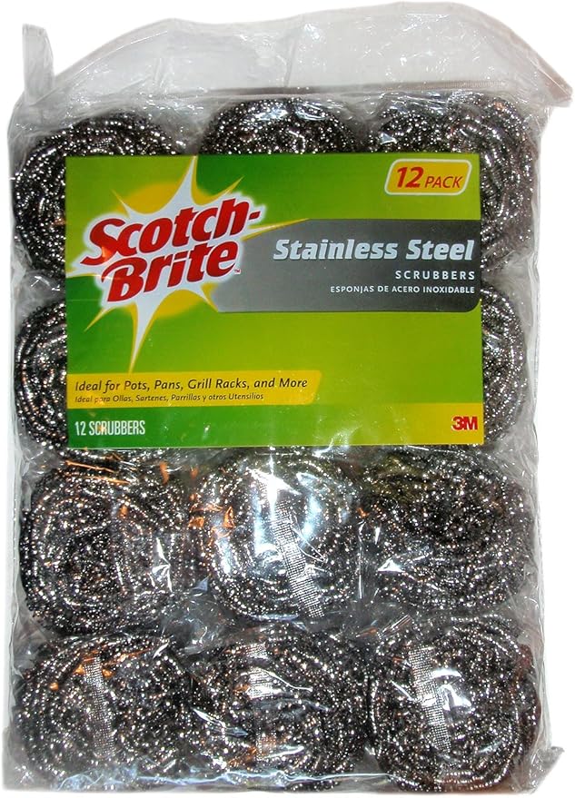 Scotch-Btite 3M 12-Pack Stainless Steel Scrubbers