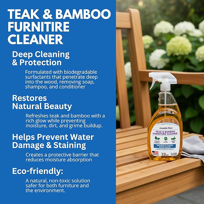 EcoDecors SnazzyCorner 18" Teak Shower Bench, 300 lb Capacity, Fully Assembled + Loveable 4 Pack Care Bundle