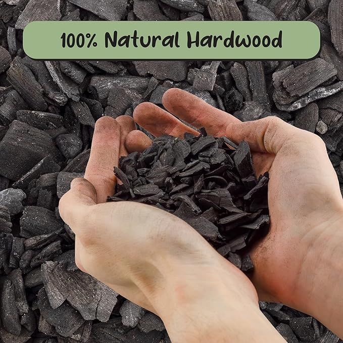 Soil Sunrise Horticultural Charcoal for Indoor Plants (4 Quarts) Hardwood Soil Additive for Orchids, Terrariums, and Gardening