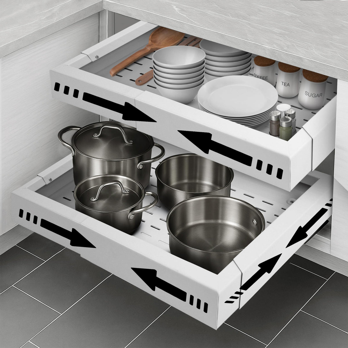 Heavy Duty Single Pull Out Cabinet Organizer for Kitchen - Image 1