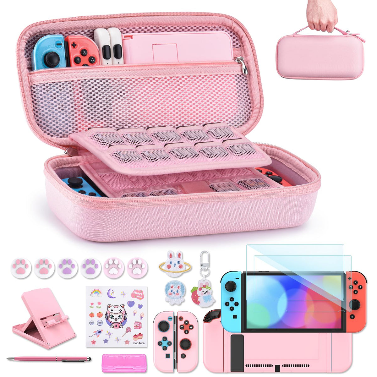 innoAura Switch Case 19-in-1 Bundle for NS Switch (2017) - Image 1