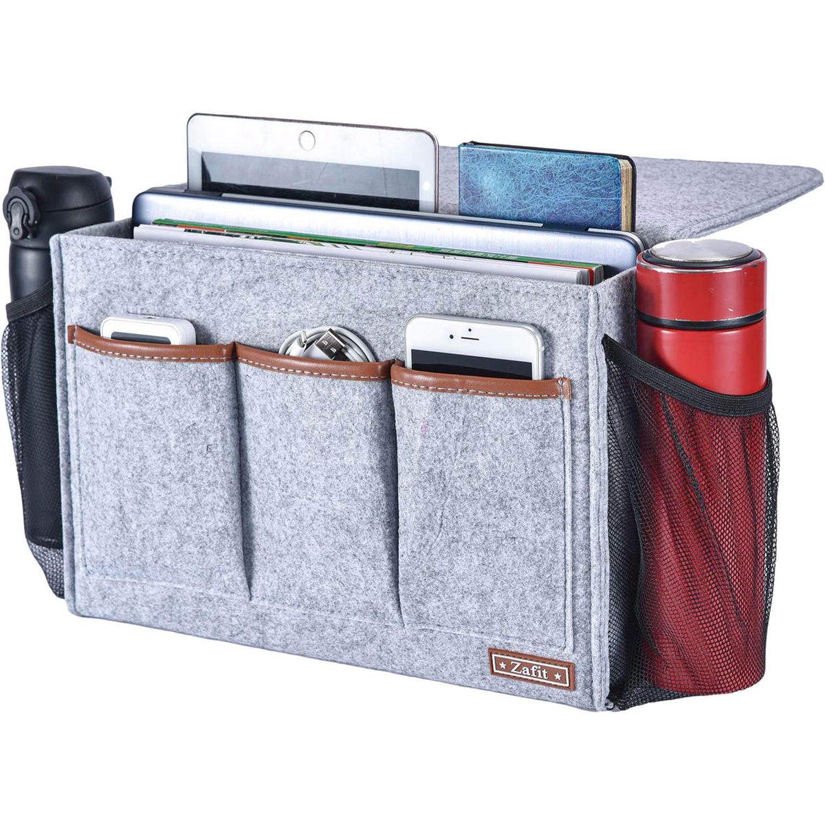 Zafit Bedside Caddy, Large Size Storage Organizer with 8 Pockets - Image 1