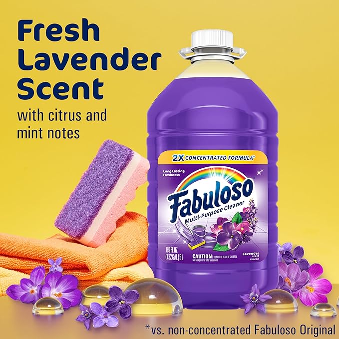 Fabuloso Multi-Purpose Cleaner 2x Concentrated, Lavender - 169 fl oz, 3 count