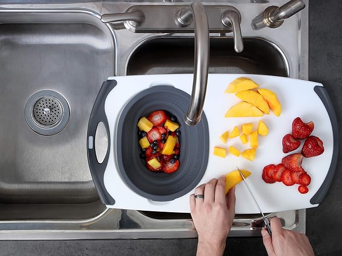Dexas Over-the-Sink Strainer Grippboard