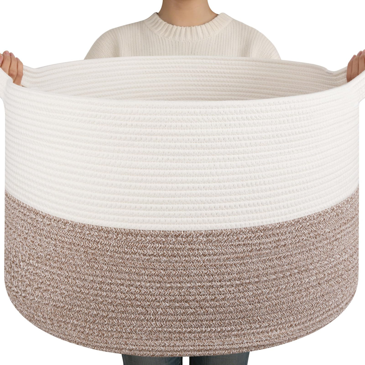 OIAHOMY 90L XXXLarge Blanket Basket Living Room Laundry - Image 1