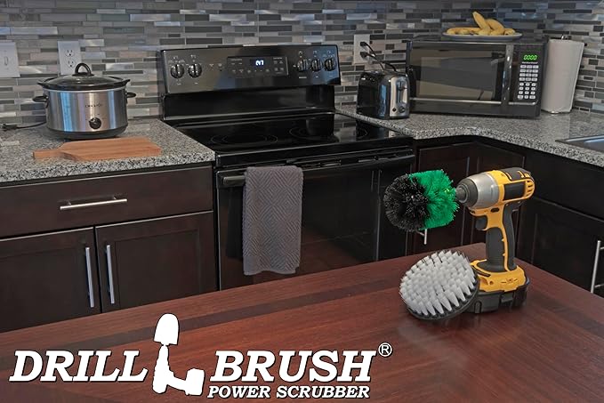 Drillbrush Power Rotary Bathroom Shower, Tile, Carpet and Upholstery Cleaning Kit