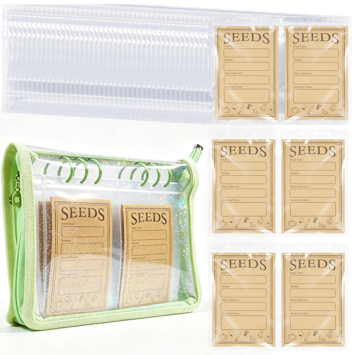Seed Storage Organizer Binder, Seed Packet Organizer - Image 1