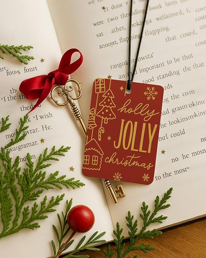 Red Christmas Car Air Freshener 4 Pcs, Retro Nutcracker Xmas Tree Winter Holiday Hanging Air Freshener for Cars Closet Drawer Books, Cute Christmas Car Accessories Mirror Decor for Women Men