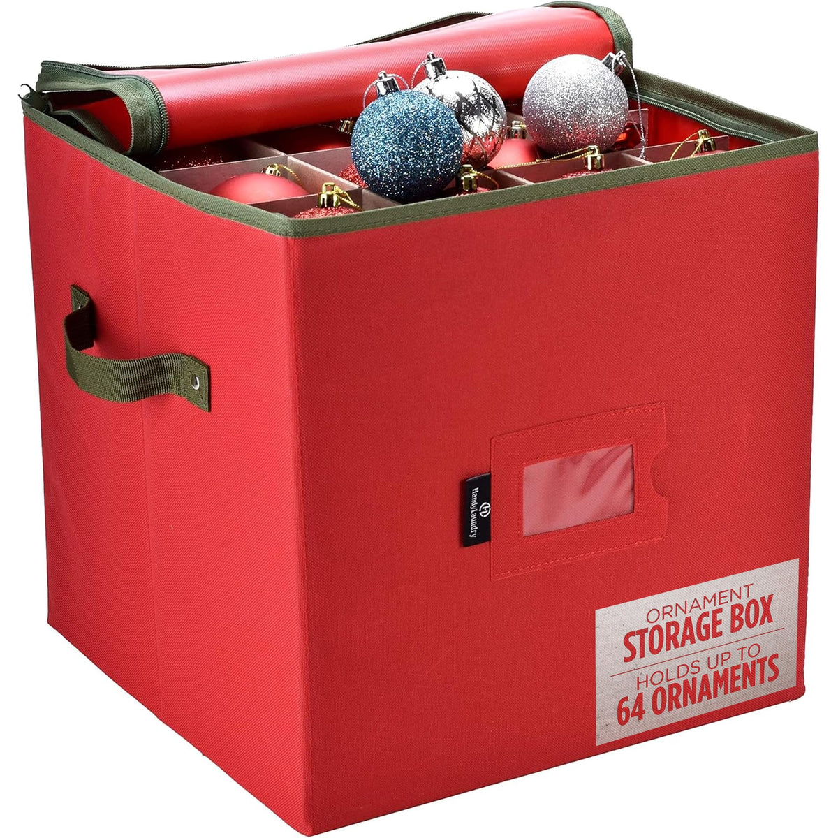 Handy Laundry Christmas Ornament Storage - Stores upto 64 Holiday - Image 1