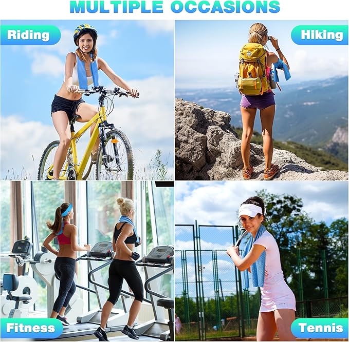 MENOLY 50 Pack Cooling Towels, Cooling Towels for Neck and Face, Sweat Microfiber Towel Soft Breathable Towel for Gym, Yoga, Camping, Running, Fitness, Workout & More Activities