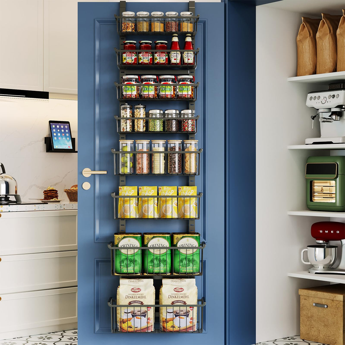 Over The Door Pantry Organizer, 8-Tier Over The Door - Image 1