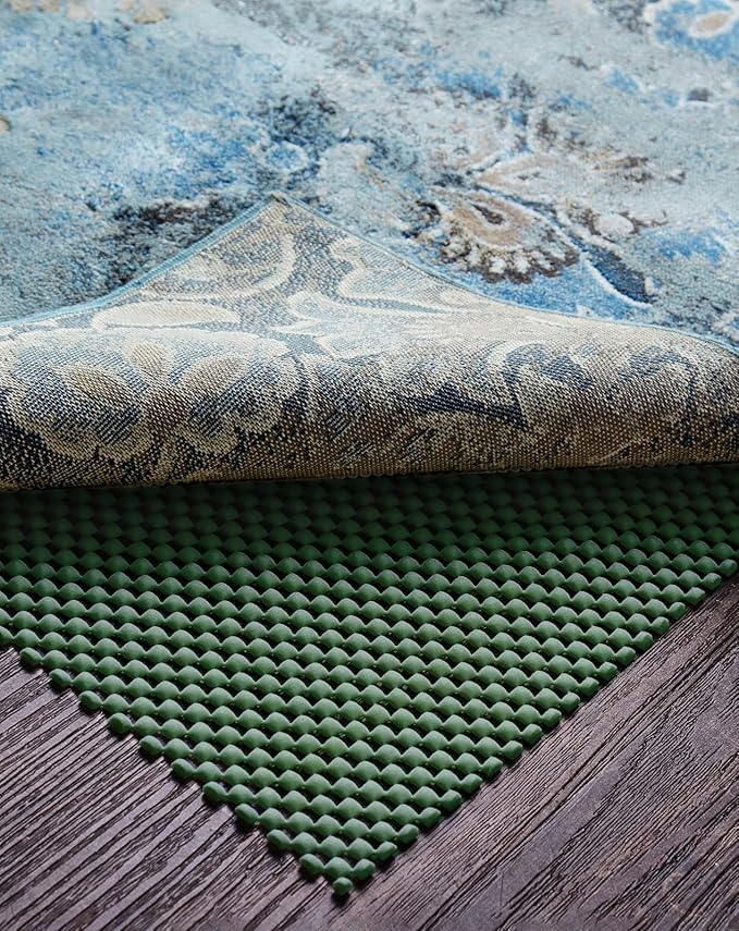 Veken 6x9 Ft Rug Pad Gripper for Hardwood Floors, Non Slip Dark Green Rug Pads for Area Rugs, Thick Rug Grippers for Tile Floors, Under Carpet Anti Skid Mat, Keep Your Rugs Safe and in Place