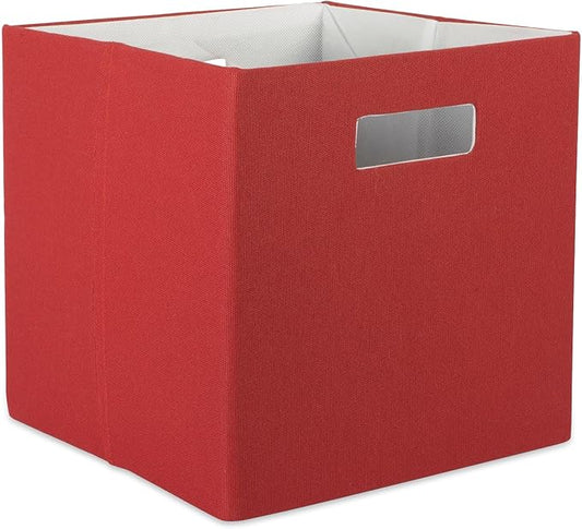 DII Poly-Cube Storage Collection Hard Sided, Collapsible Solid, Large, Rust