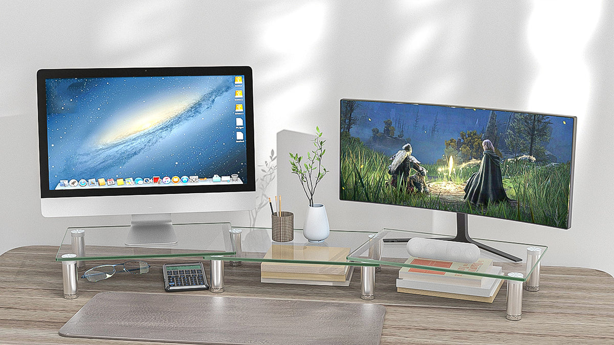 Hemudu Dual Monitor Stand -Adjustable Length and Ang | All Products - Image 8