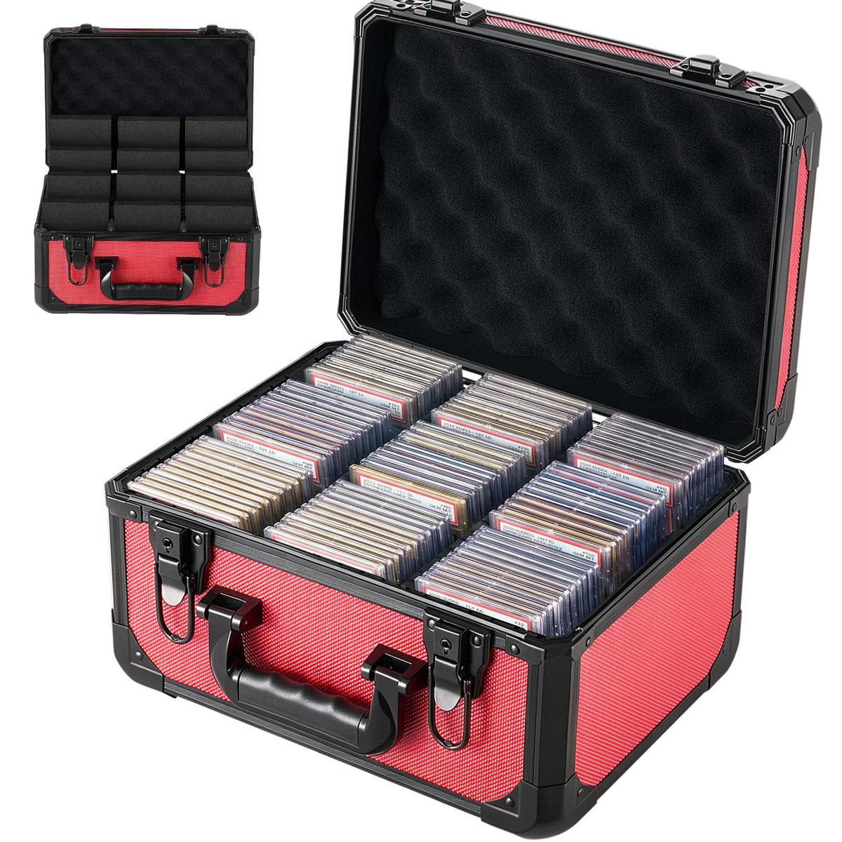 VEVOR Graded Card Case 3 Row 96 PSA Slab Storage Box - Image 1