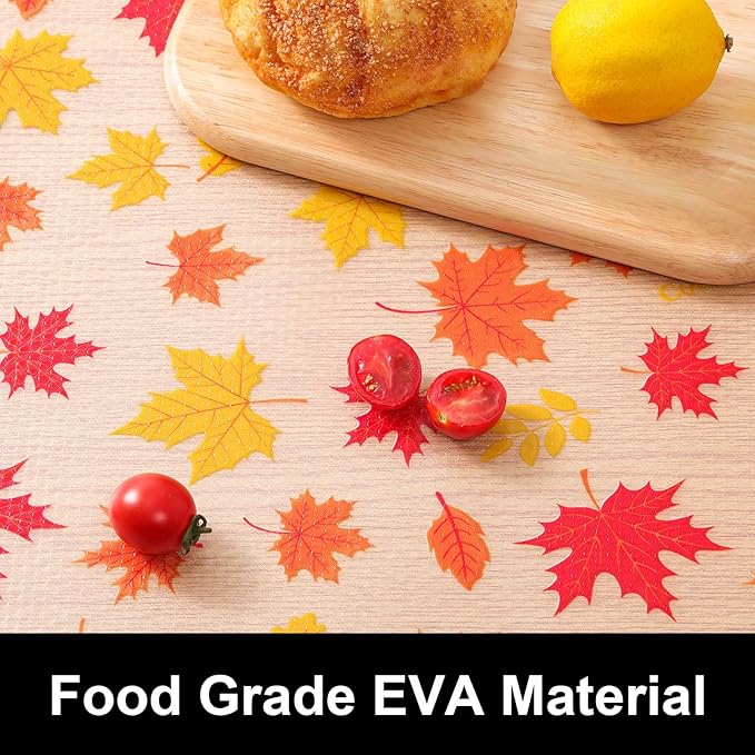 Cooyes Shelf Paper for Kitchen Cabinets Non Adhesive, Waterproof & Oil-Proof Kitchen Drawer Liner for Refrigerator Drawer Fridge Cupboard (11.8 Inch W x 236 Inch L, Pumpkin Orange)