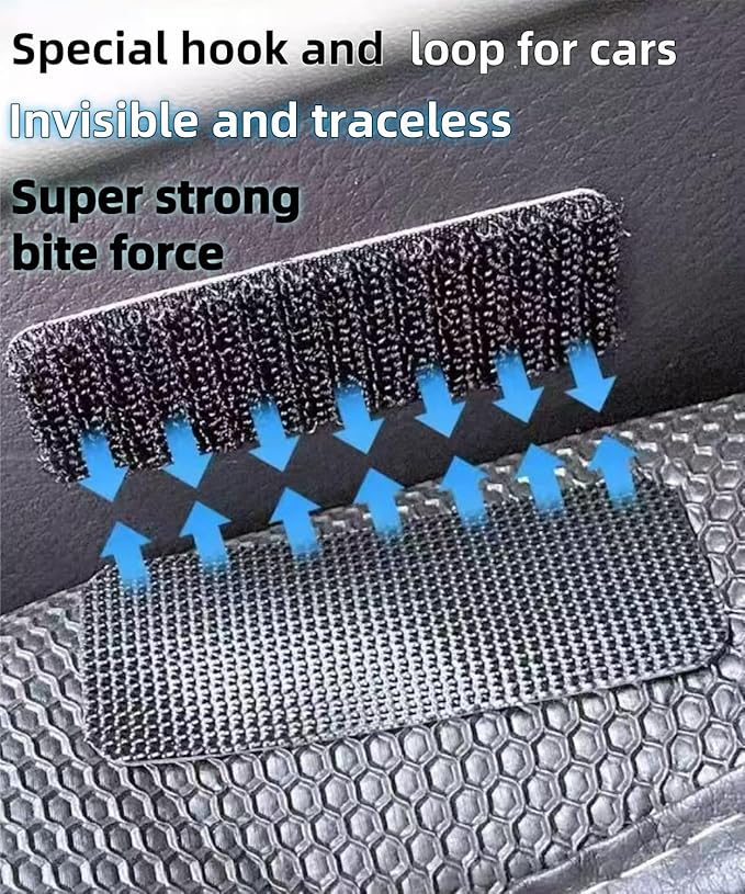 24 Sets Heavy-Duty Hook and Loop Strips with Adhesive Fasteners, Made with 3M VHB, Waterproof Heat-Resistant, for Walls, EZ Passes, Sofa Cushions, Car Floor Mats, Furniture, Carpet and More (4''X2'')