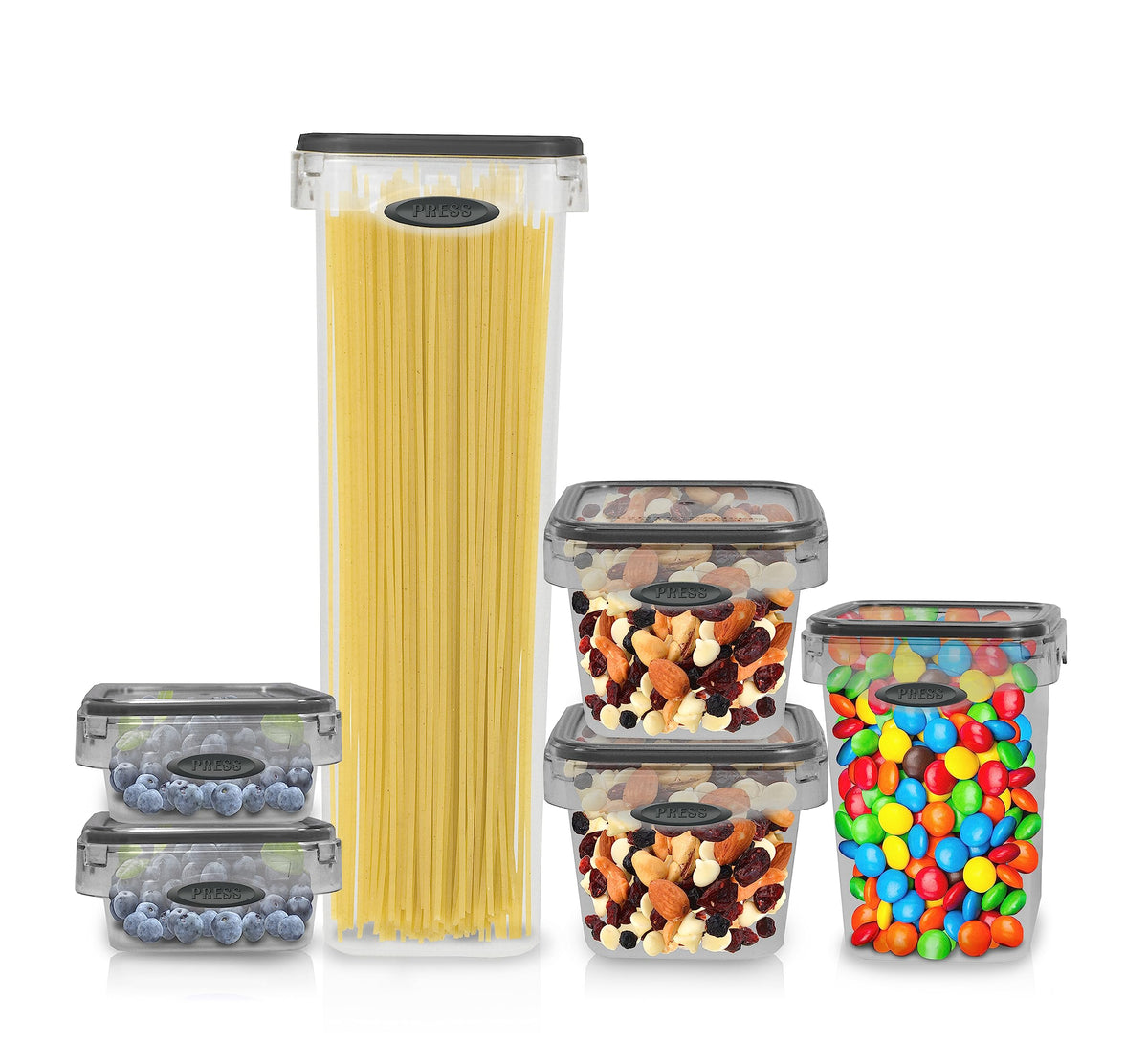 12 Piece Food Storage Containers with Lids Airtight (6 Containers - Image 1