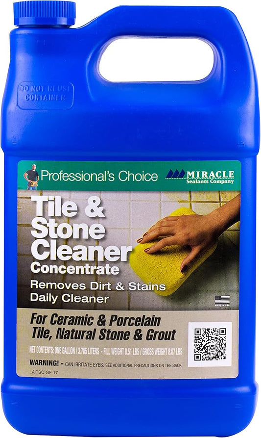 Miracle Sealants Tile & Stone Cleaner Concentrate for Natural Stone, Tile & Grout, Gallon
