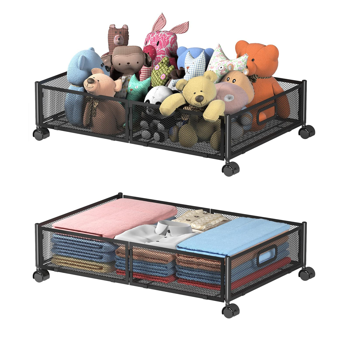 Under Bed Storage Containers, Shoe Storage With Wheels - Image 1