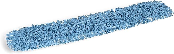 Professional Looped-End Dust Mop Head, Cotton, 48" x 5", Blue