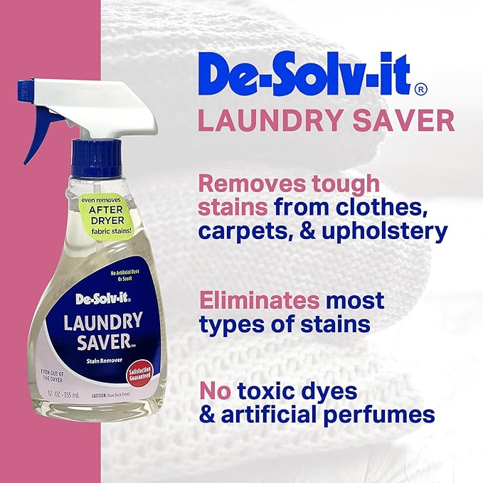 Orange-Sol De-Solv-It Laundry Saver, Instant Laundry Stain Removers, Spray and Wash Stain Remover, Powerful Spray Wash Formula, Hair & Skin-Safe, 12-Ounce, 3-Pack