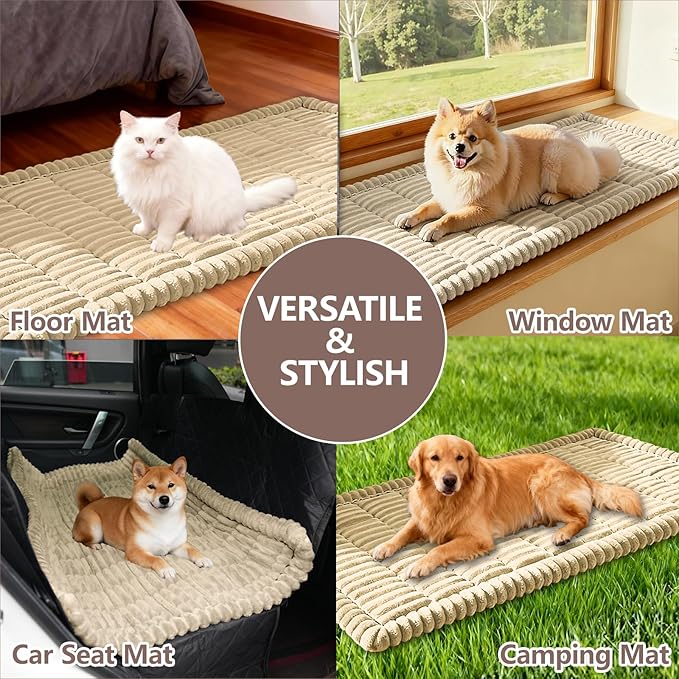 Waterproof Couch Cover for Dogs Washable,Non Slip Fuzzy Durable Couch Covers for 3 Cushion Sofa Pet Friendly Sofa Cover Dog Thick Soft Slipcovers Protector Couches Mat Bed (Brown, 27.6" x 82.7")