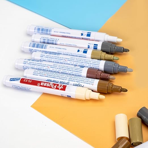 7 Pieces Grout Pen Home Tile Grout Wall Pen Restorer Pen Repair Marker For Restoring Tile Wall Floor Bathrooms and Kitchen(Multicolor,7 Pieces)