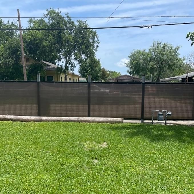 Fence Privacy Screen Balcony Sun Shade Cloth 6'x16' 80% Shade Fabric Outdoor Patio Screens Mesh Panels Apartments Railing Cover UV Protection for Backyard Garden Porch Deck