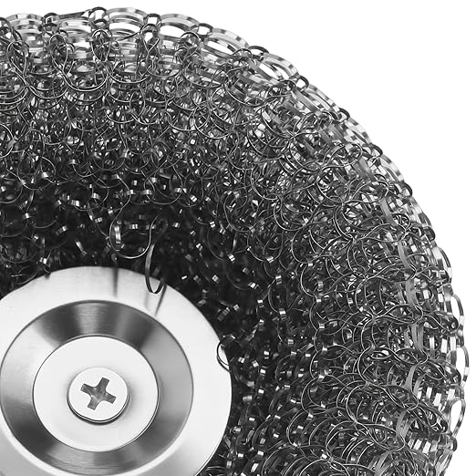 30 PCS Steel Wool Scrubbers with Handle, Equipped with Replacement Steel Scouring Pads, Metal Scrubber for Cleaning Dishes, Pans, Cast Iron, Pots, Grills, Stoves, Sink, Silver