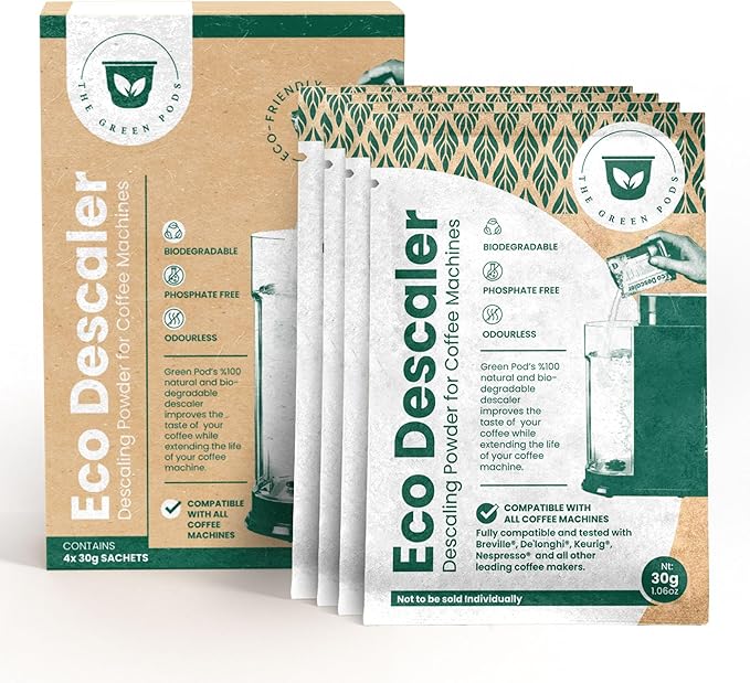 Eco Descaler - Coffee Machine Descaler Compatible With Nespresso, Keurig, Breville, DeLonghi, And All Others - Descaling Powder