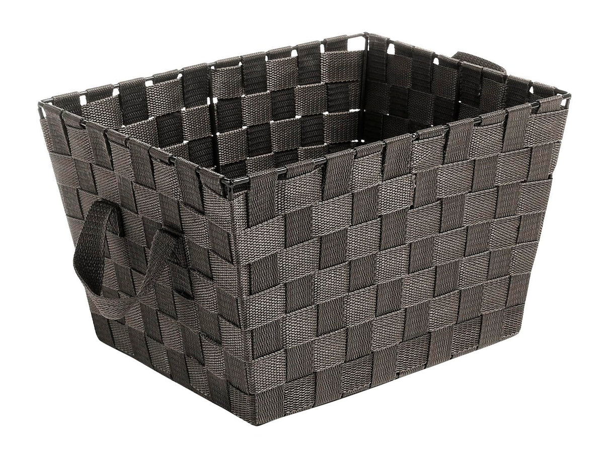 Whitmor Woven Storage Basket with Metal Frame & Handles, 10x12x8" - Image 1