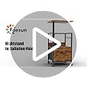 Faesun Night Stand with Charging Station & Swivel Top, White - Image 8