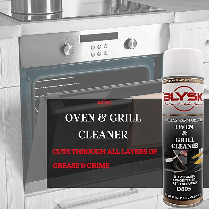 Oven & Grill Cleaner(18oz) heavy duty, fast penetrating, concentrated cleaner, oil & grease remover and all purpose sponge