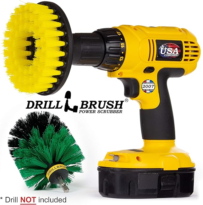 Shower Cleaner Drill Brush Set - Drill Cleaning Brush Attachment Set - Grout Brush Drill Attachment Scrub Brush - Drill Brush Power Scrubber Brush Set - Household Cleaning Brushes for Drill